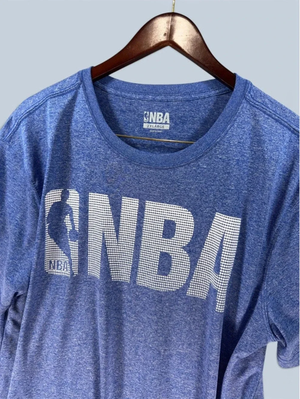 NBA Blue Heather Graphic T-Shirt 2XL Men’s Basketball Tee C0041